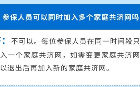 上海医保家庭共济网：可否同时加入两个？