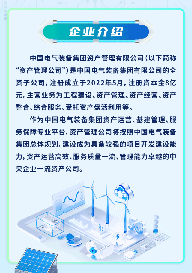 中国电气装备集团 资产管理有限公司2025年社会招聘