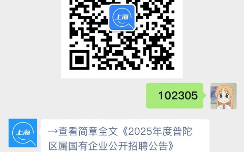 2025年度普陀区属国有企业公开招聘公告