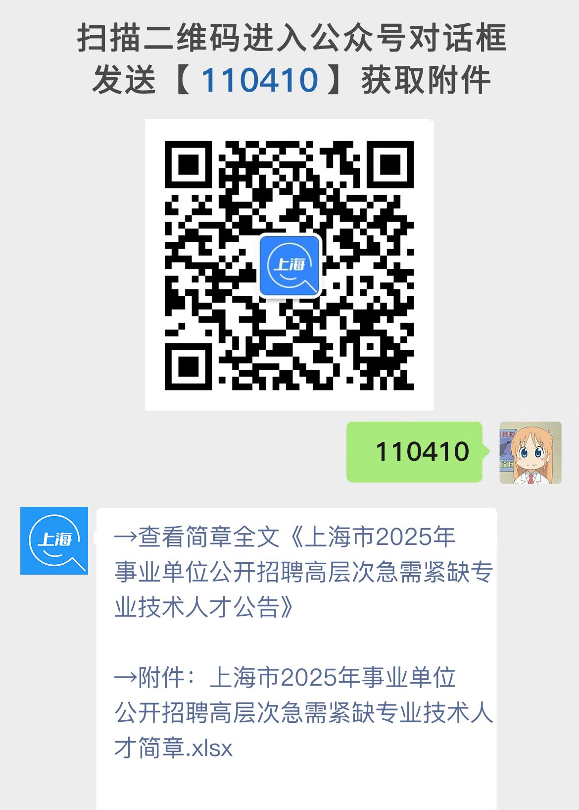 上海市2025年事业单位公开招聘高层次急需紧缺专业技术人才公告
