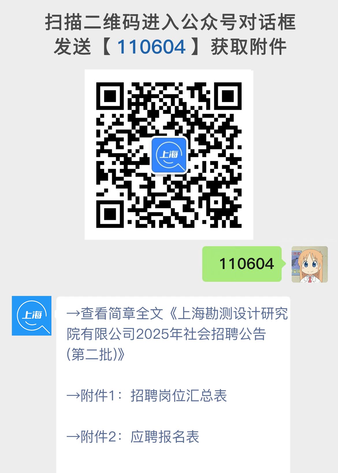 上海勘测设计研究院有限公司2025年社会招聘公告(第二批)